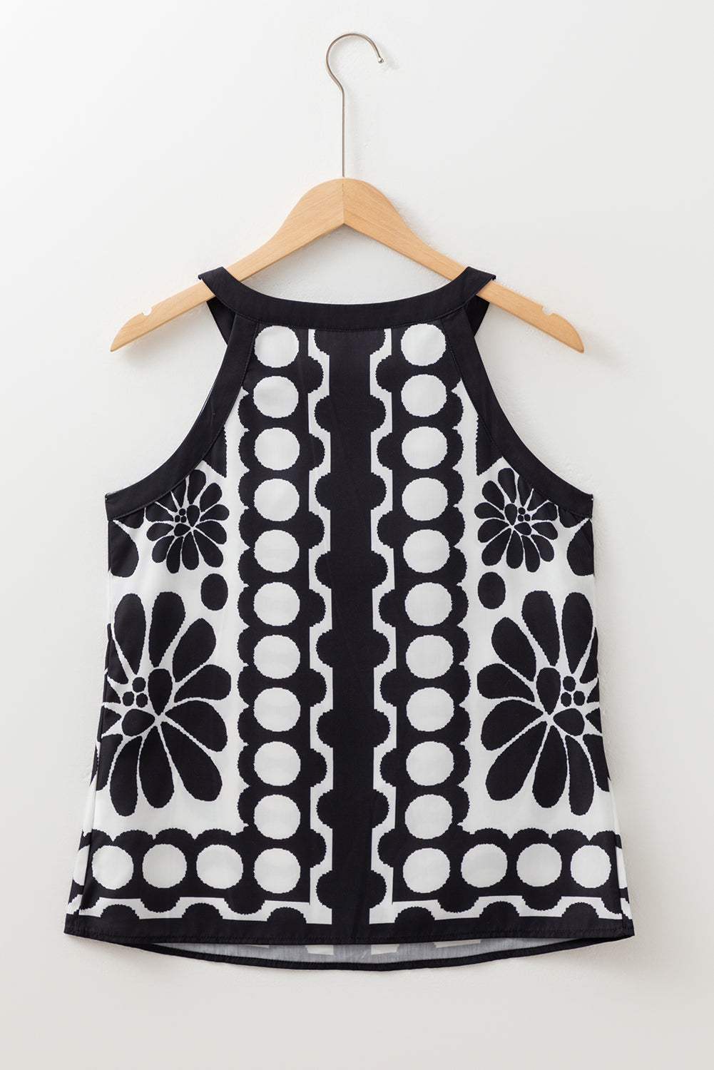 Abstract Dot Floral Print Sleeveless Tank Top for Women