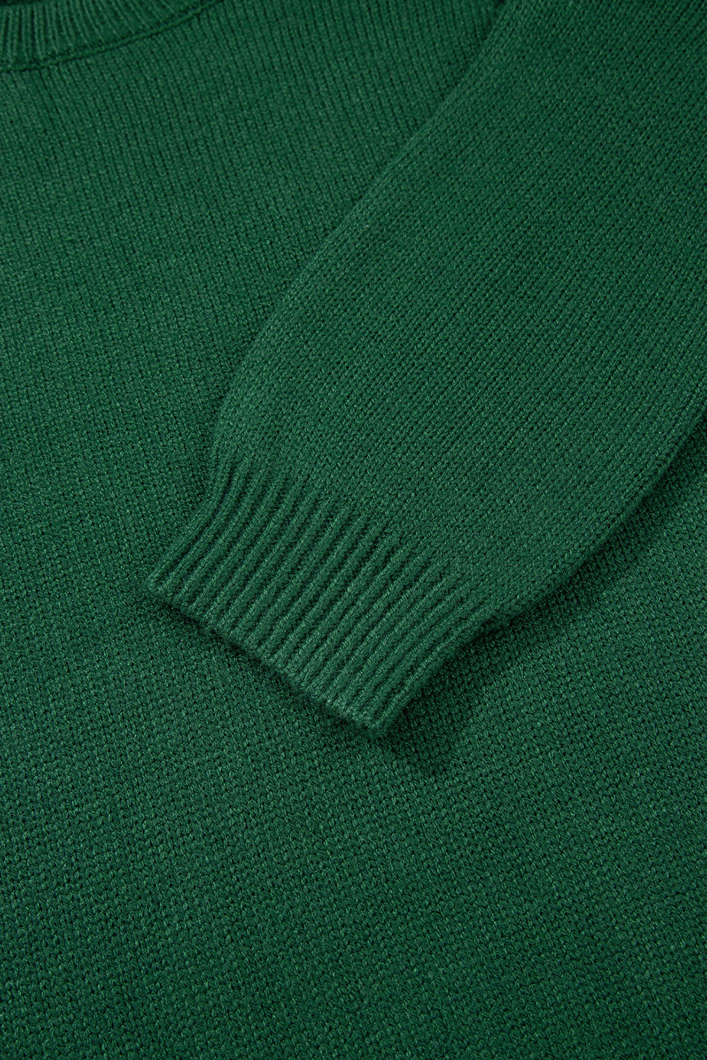 Raglan Sleeve Crew Neck Sweater for Women Slim Fit Knit Pullover