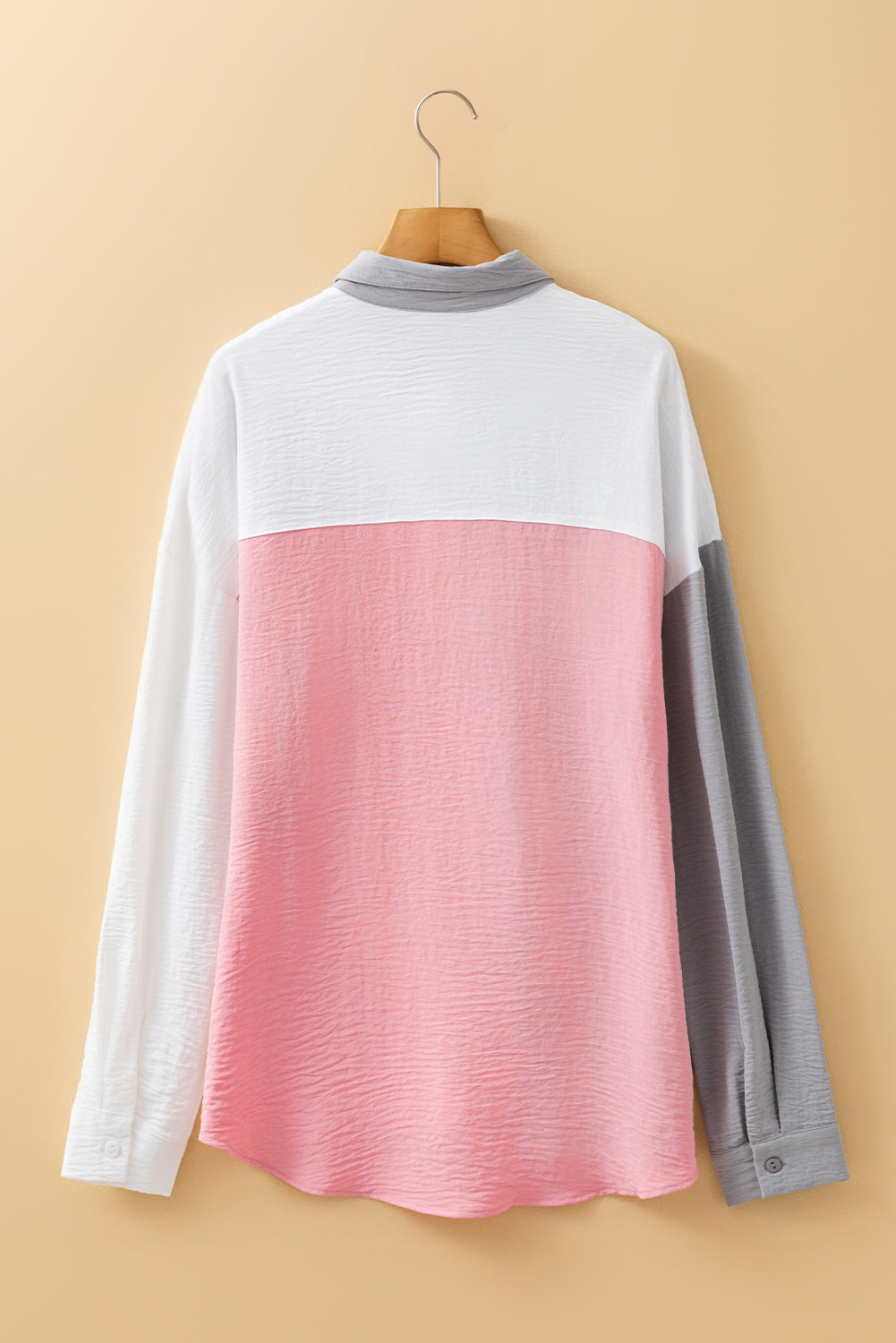 Women's Pure Color Patch Pocket Button-Up Shirt