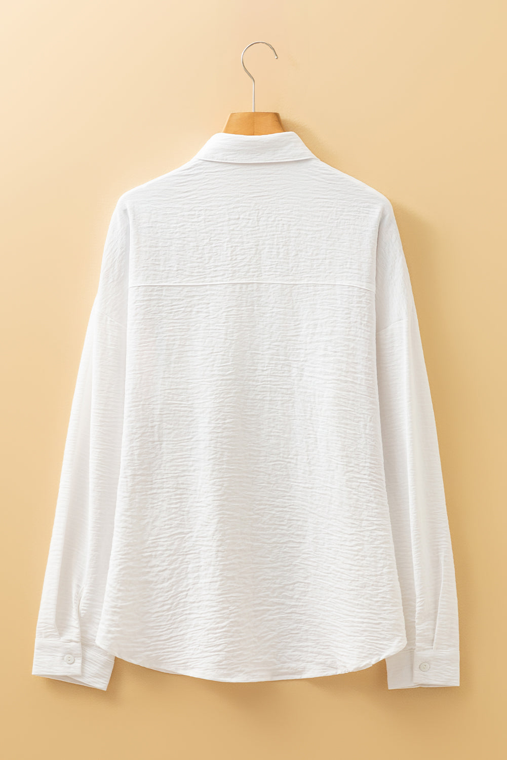 Women's Pure Color Patch Pocket Button-Up Shirt