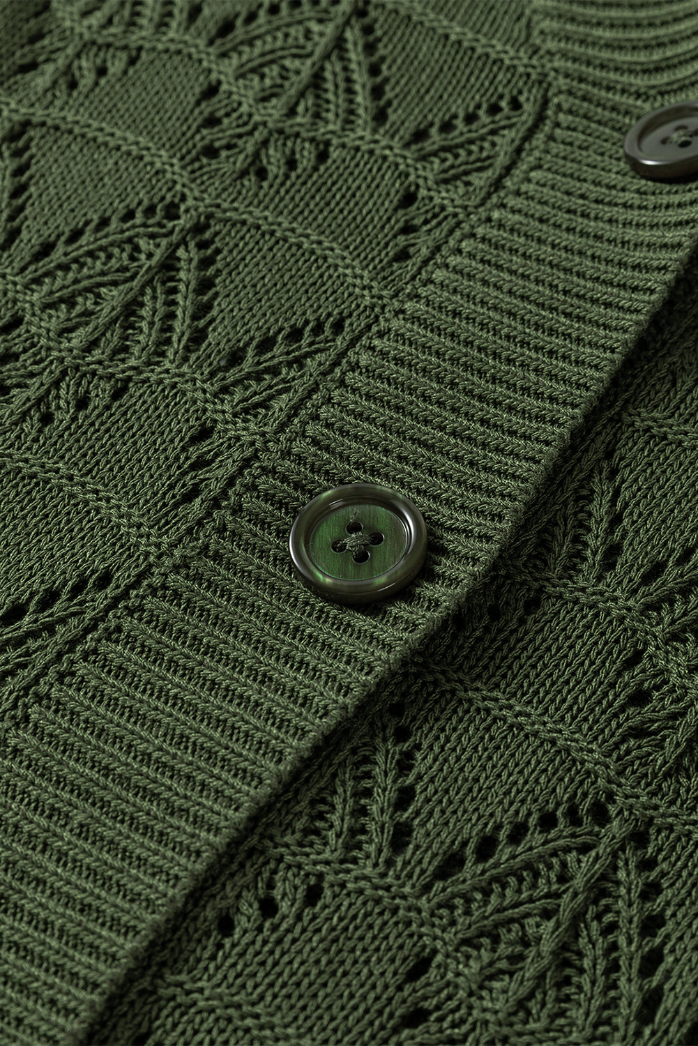 Lightweight Crochet Button-Front Cardigan for Women